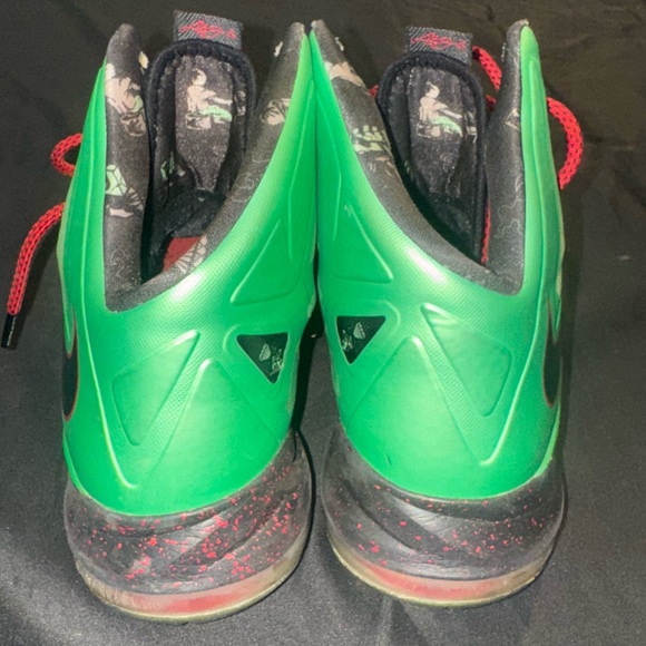 Nike LeBron 10 X Cutting Jade Size 11 Tourmaline Green Black Red - Picture 4 of 9